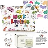 Keluna Work Bestie Gift for Women - Fun Work Bestie Gifts with Socks, Keychain & Card for Your Office Best Friend Thank You for Coworkers, Last Day, Promotion, Birthday, Christmas