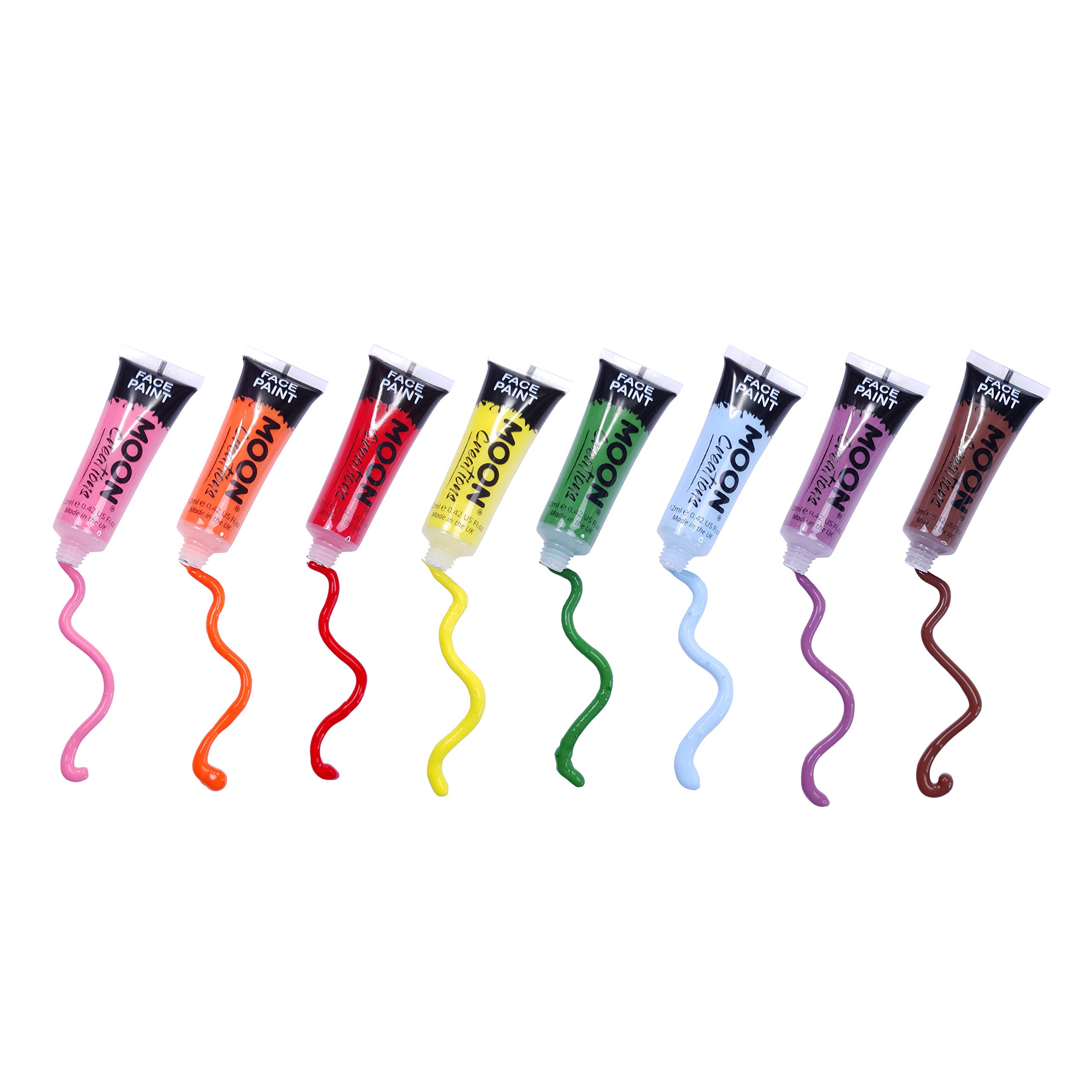 Face & Body Paint Set of 8 by Moon Creations - 0.40fl oz