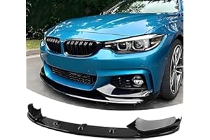 NEESPOC Front Bumper Lip Splitter Spoiler Compatible with BMW 4 Series 2014-2020 428i/ 430i/ 435i/ 440i/ F32/ F33/ F36/ (M Sport Models), Gloss Black 4pcs Air Chin Body Kit Exterior Accessories