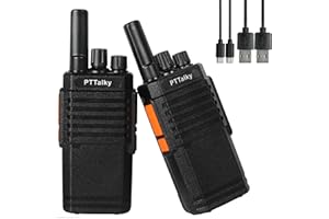 PTTalky FR2 Walkie Talkies, Walkie Talkies Long Range for Adults, 2 Way Radios,USB-C Charging, FRS Radios, VOX, Two Way Radio