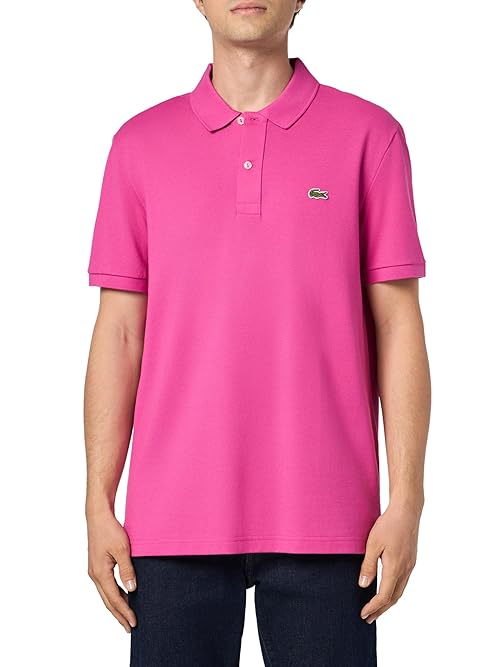 Lacoste Men's Slim Fit L.12.12 Piqué Polo Shirt, Malva, Medium