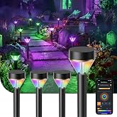Linkind Smart Low-Voltage Path Lights SP6LV, 510LM Outdoor Pathway Lights | Multi-Zone,AC/DC 12-24V, App&amp;Voice Controlled Color-Changing Landscape Lighting for Halloween,Garden,Walkway,Driveway,4 Pack