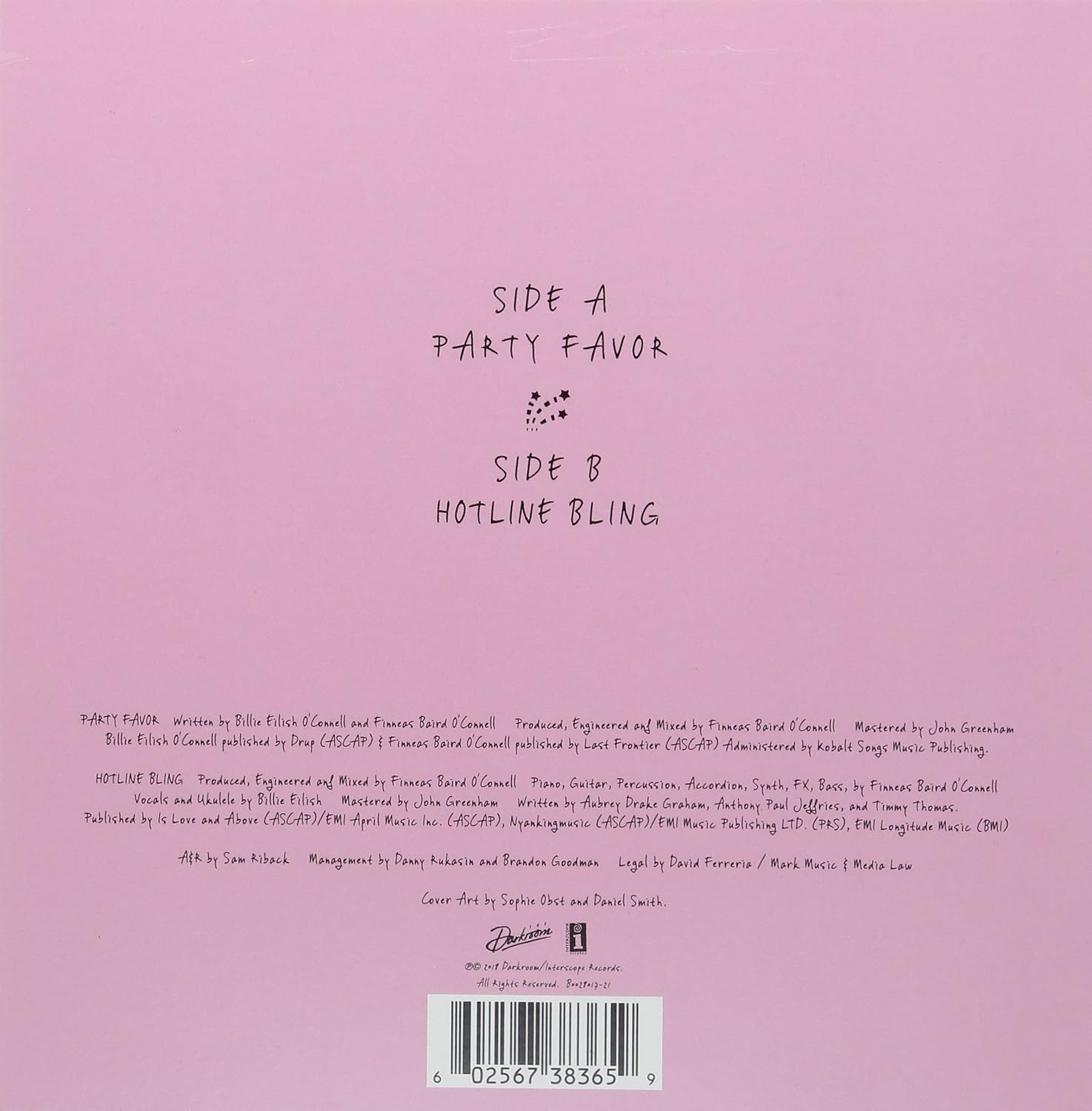 Billie Eilish Party Favor