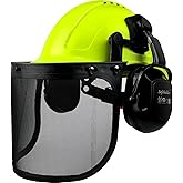 SAFEBUILDER Q20X Forestry Safety Helmet 3 in 1 Chainsaw Arborist Helmet with Face Shield Ear Muffs Hearing Protection Hard Hats ANSI Z89.1 OSHA