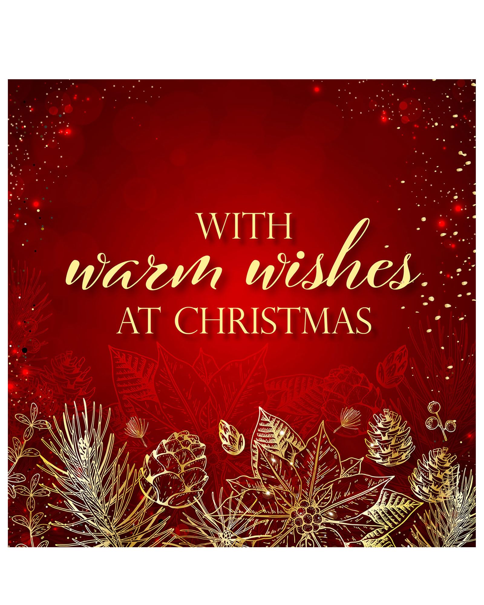 Christmas cards pack - Good Wishes, 10 Christmas cards 2025 with 10 white envelopes - Designed, printed and hand-packed in the UK, by Just Cards Direct