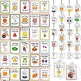 Liliaafar 30 Sets Funny Employee Appreciation Gifts Bulk Acrylic Reward Keychains Gifts Thank You Keyrings Coworker Award Certificates Present Inspirational Quotes Pun Cards for Team Coworker Awards