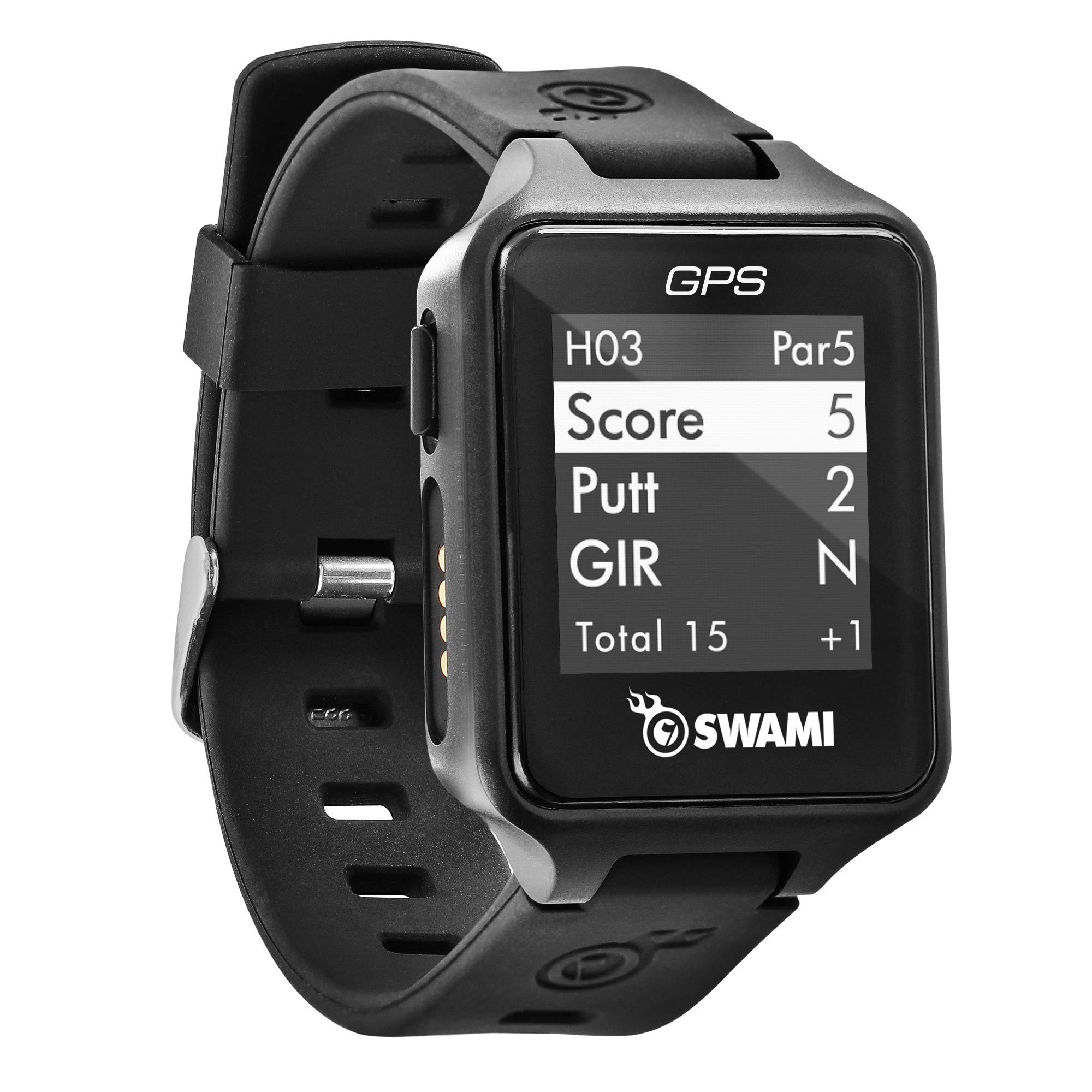 IZZO Golf Swami Golf GPS Watch, Black