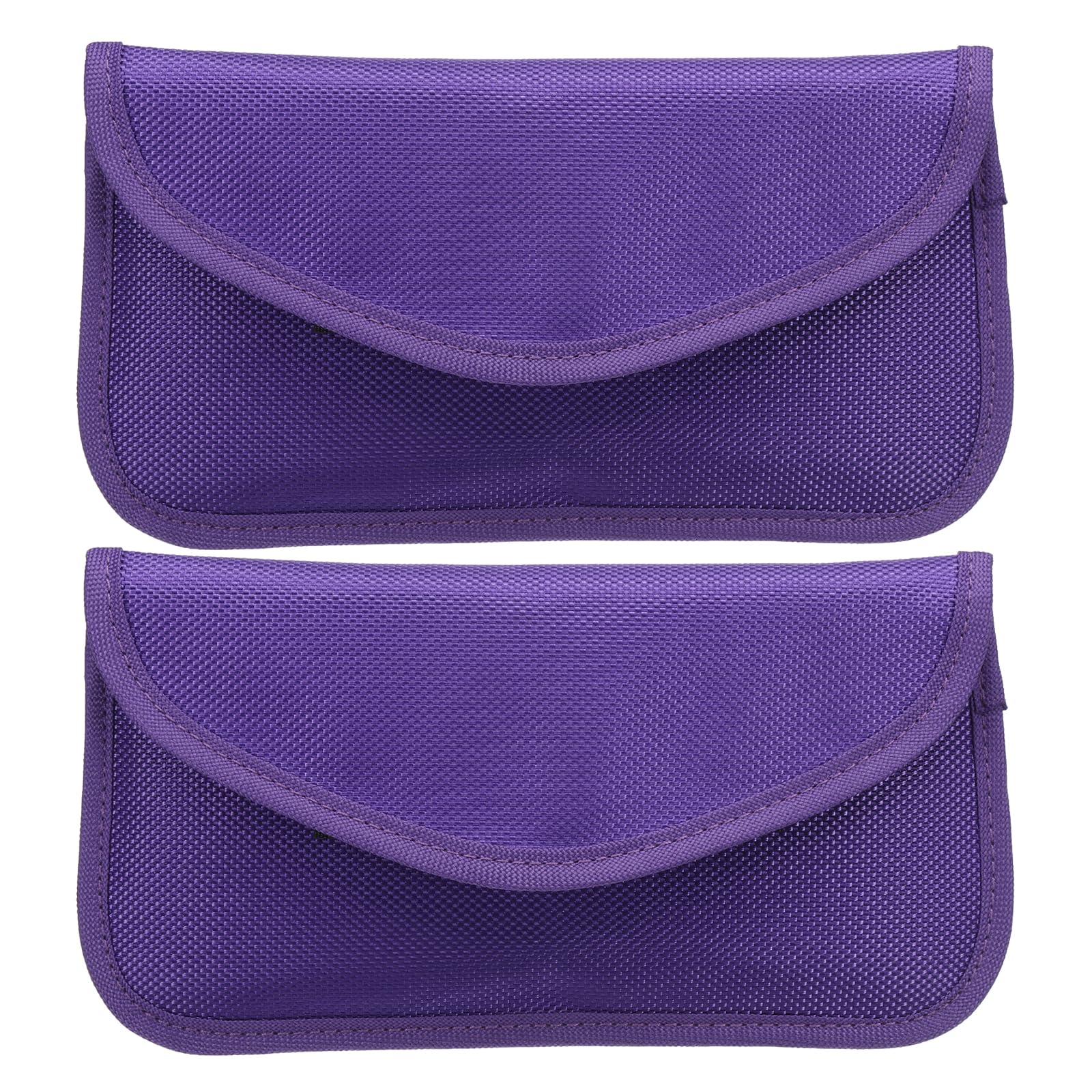 PATIKIL Faraday Bags, 2 Pack 6.5 Inch Signal Blocking Key Pouch Anti-Theft Car Protection Cell Phone RFID GPS Shielding Wallet for Privacy Card Protection, Purple