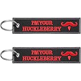 FRTKK 2 Pcs Embroidery keychain Key Ring Accessories, Double Sided Motorcycles Car Key Tags for Scooters Men and Women