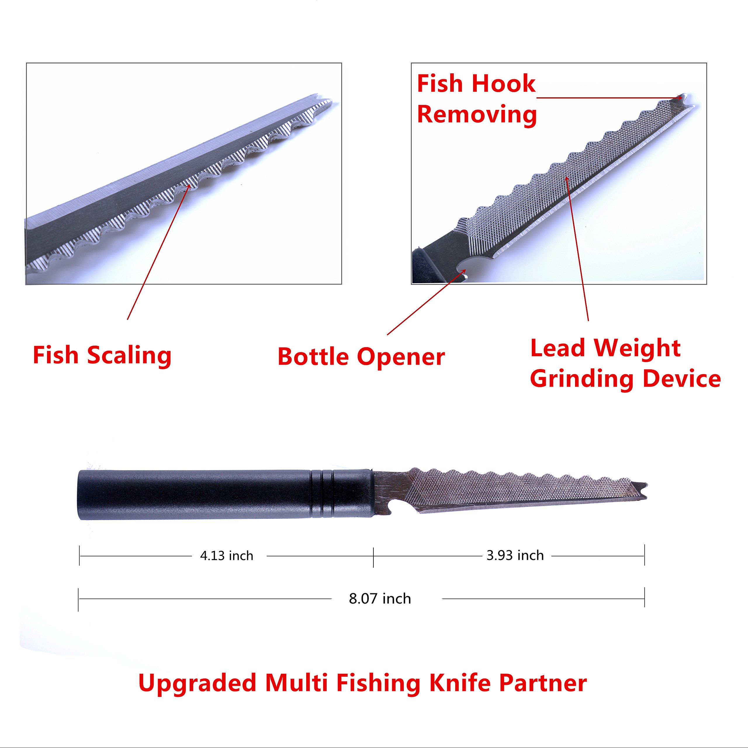 BANG TI 10 in 1 Utility Shovel Light Weight Outdoor Camping Tool w/Multi Knife Magnesium Rod and Head Cover (Yellow)