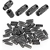50 Pcs DIY Bracelet Ends with Screw Clasps, Black Brass for Jewelry Making, Waist Beads & More
