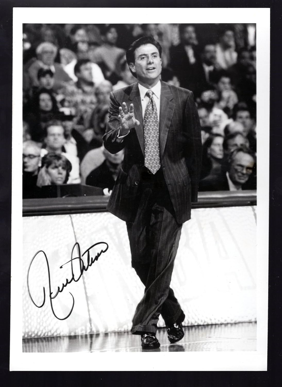 rick pitino autographed basketball