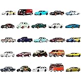 Hot Wheels Boulevard 25-Car Factory Set, 25 Premium 1:64 Scale Die-Cast, Metal/Metal Body &amp; Chassis, RealRiders Tires