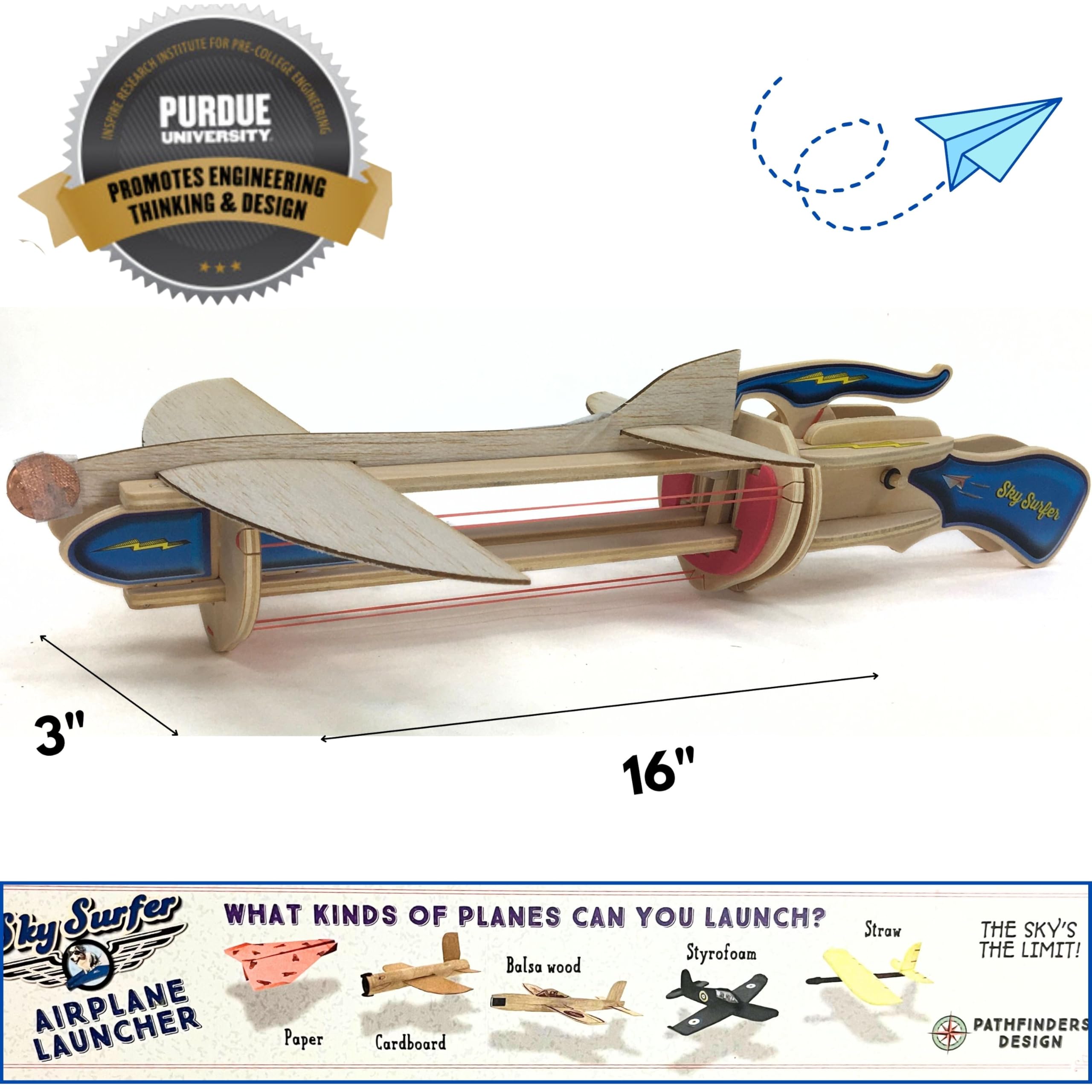 PATHFINDERS STEM Kit – Paper Airplane Launcher | Science Kits for Kids Age 12-14 | stem Toys Age 12-14 Physics Toys | Kids Engineering kit | Learning Resource