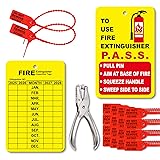 30 Sets Fire Extinguisher Tags Monthly Inspection