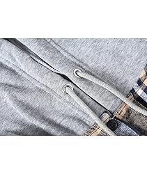ZITY Men's Flannel Hoodie Shirts Casual Button Down