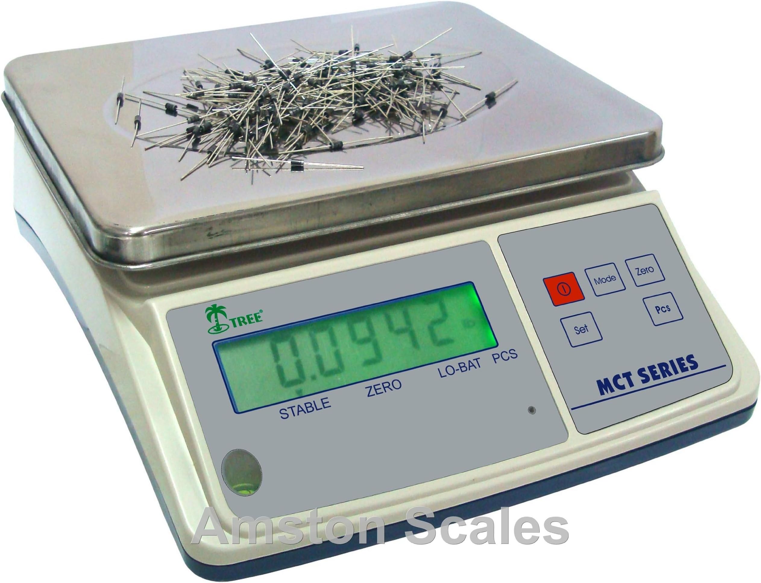 3.3 LB x 0.0001 LB / 1.5 KG x 0.05 Gram Medium (10 x 7.5 Inch Tray) Counting Scale Coin Parts Inventory Paper Piece by Amston Scales