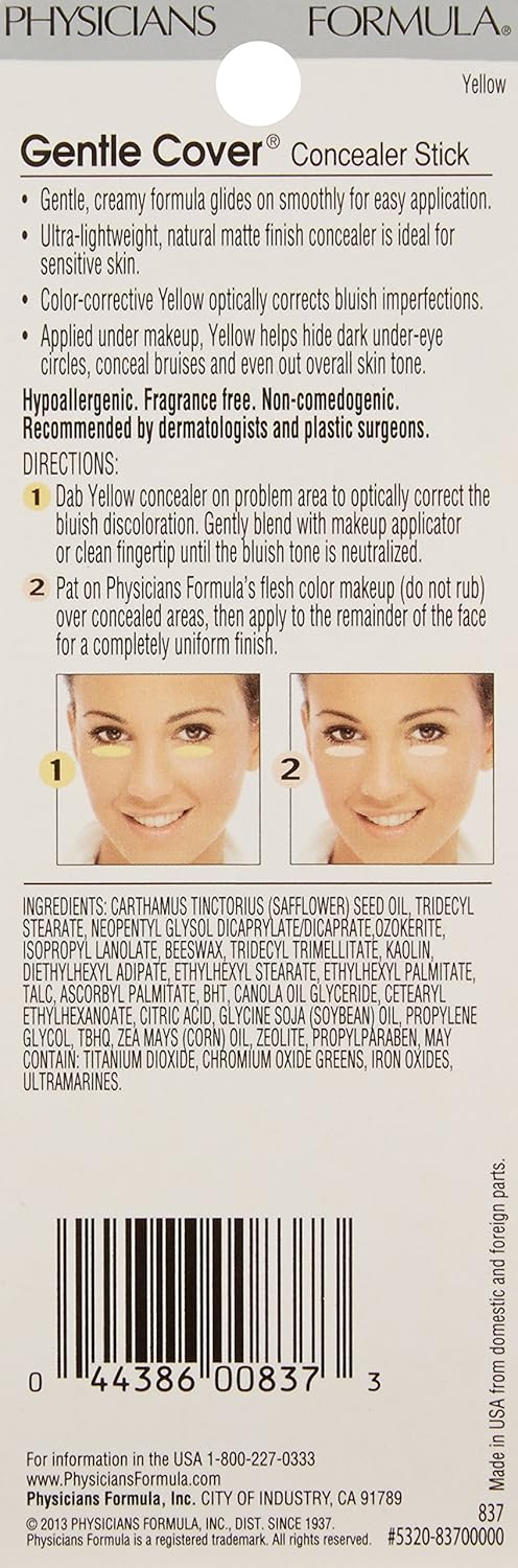 Physicians Formula Gentle Cover Concealer Stick, Light : Makeup : Beauty