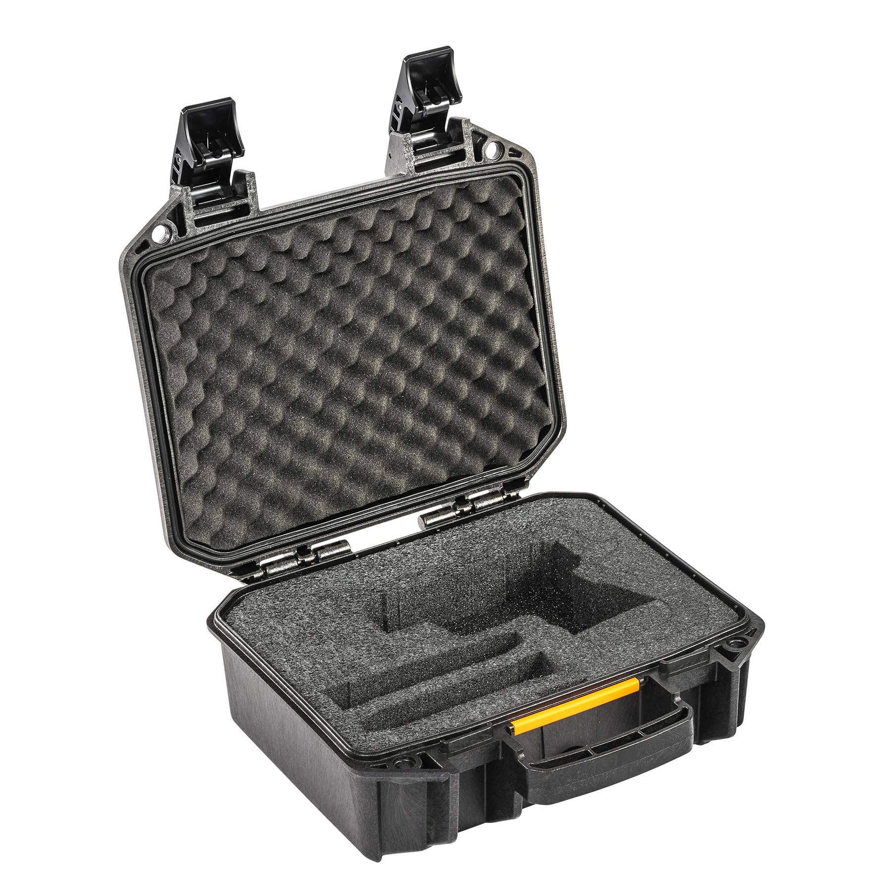 Pelican Vault v100 Pistol Case - Single Pistol Case with Pre-Cut Customizable Foam for Full Size, Compact, or Sub-Compact Guns (Black) Image