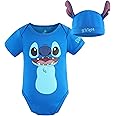 Disney Lilo and Stitch Baby Boys Bodysuit and Cap for Newborn and Infant