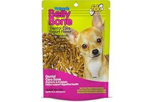 Fido - Belly Bones for Dogs, 100 Yogurt Flavor Mini Dog Dental Treats(100 Count) - Made in USA - For Extra Small Dogs - Plaque and Tartar Control for Fresh Breath, Digestive Health Support