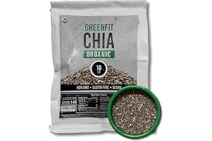 Greenfit Organic Premium Bulk Chia Seeds (10Lbs Bag) | A+ Grade Chia | Nutrient-Packed Superfood | Non-GMO | Gluten-Free Chia Seeds Bulk | Vegan