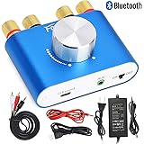 F900 Mini Bluetooth Power Amplifier Wireless Audio Receiver with 12V 5A DC Adapter, Stereo Hi-Fi Digital Amp 2 Channel 50W 2 with AUX/USB/Bluetooth Input (Amplifier+Adapter)