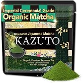 Kazuto Imperial Ceremonial Grade Matcha Green Tea Powder - Premium First Harvest Single Origin USDA Organic Gluten-Free Vegan, 100% Pure Unsweetened No Additives from Shizuoka 1.06oz