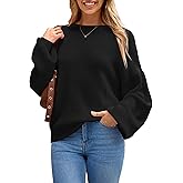 Arach&Cloz Women Wool Bend Soft Warm Fuzzy Loose Fit Fall Sweater 2025