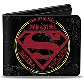 Buckle-Down Men's Standard Bifold Wallet Superman, 4.0" x 3.5"