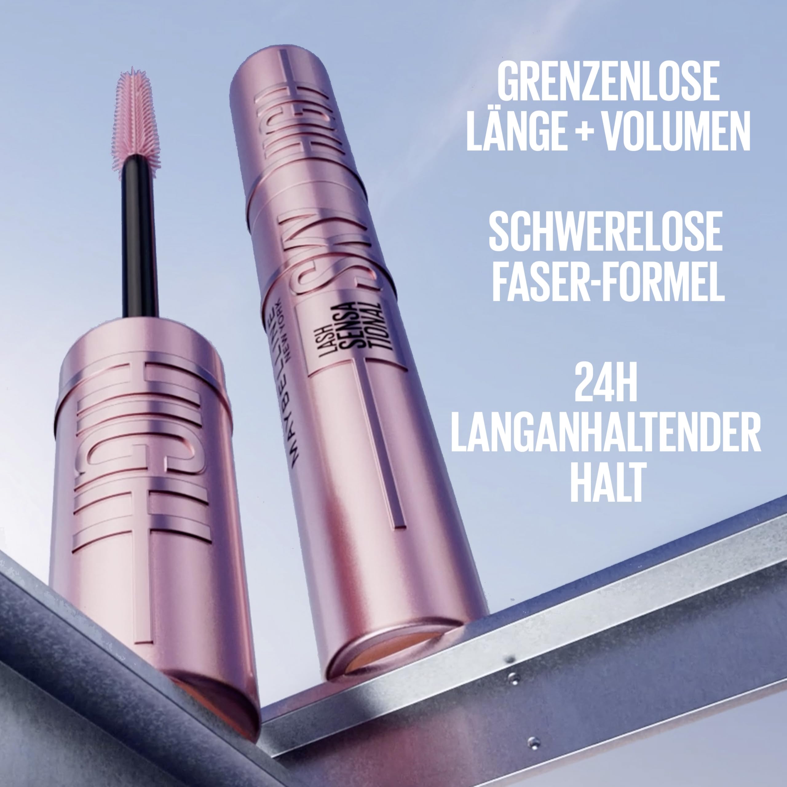 Maybelline New York Burgundy Wimperntusche für extrem lange Wimpern, Lash Sensational Sky High Mascara, Burgundy Haze, 7,2 ml 3
