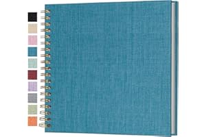 Cherrich Photo Album Scrapbook 10x10 Inch Linen Cover for Wedding, Baby, Family, Graduation, Dog, Vacation