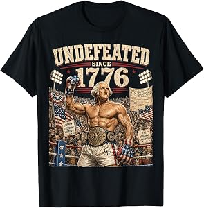 Undefeated Since 1776 4th of July Funny KO Boxing Vintage T-Shirt