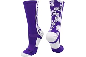 MadSportsStuff Crazy Volleyball Logo Crew Socks (multiple colors)