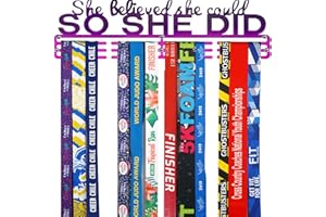 Miayork Upgrade Medal Holder Display Hanger Rack Medals-Medal Holder Wall Mount Easy to Install Race Runner Medal Frame