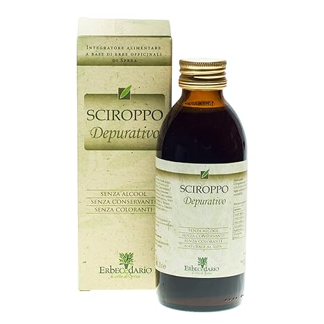 Sciroppo Depurativo Erbecedario Per Pelle Impura Fegato Appesantito Cambio Stagione Eccessi Alimentari 1 Flacone Da 200ml