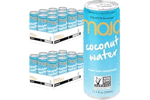 EQUATOR BEVERAGE MOJO Coconut Water | Hydration Drink & Sports Drink | Electrolytes Beverage 1043 mg | Vitamin B & C | Hydration Drink for Skin & Body | 11.1 Oz (Pack Of 24)