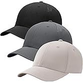 FURTALK Mens Structured Baseball Cap Adjustable Washed Cotton Golf Dad Hat Plain Classic Hats for Men