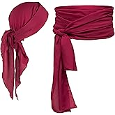 Costume Accessories: Plus Size Pirate Scarf Belt Waist Sash and Head Bandanas for Halloween Women Men