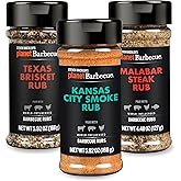 Steven Raichlen's New Planet Barbecue Premium Steak Rub Seasonings Set (3 Pack) - BBQ Spices w USA Inspired Flavors - Grilling Gift for Men & Women - Holiday Cooking Gourmet Gift Set - Made in the USA