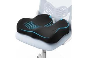 A-PCE Ergonomic Seat Cushion -Large Memory Foam Cushion for Office Chair- Sciatica & Lower Back & Coccyx Pain Relief - Car Se