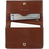 Tony Perotti Italian Leather Business Card Holder for Men and Women - Eco-Friendly Vegetable-Tanned Full Grain Leather Business Card Wallet Made in Italy