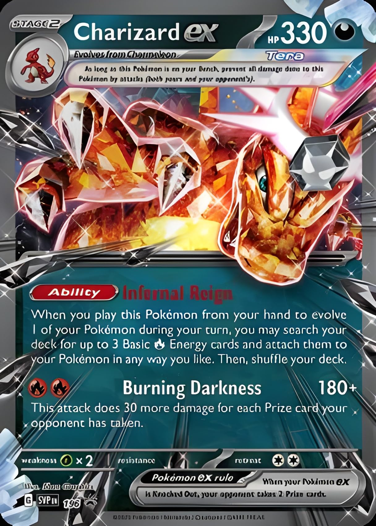 Charizard EX SVP196 JUMBO OVERSIZED Lenticular Promo Card | XXL Large Pokémon Card | Black Star Scarlet & Violet Promo | Titan Authenticated for Collectors, Trainers & Fans