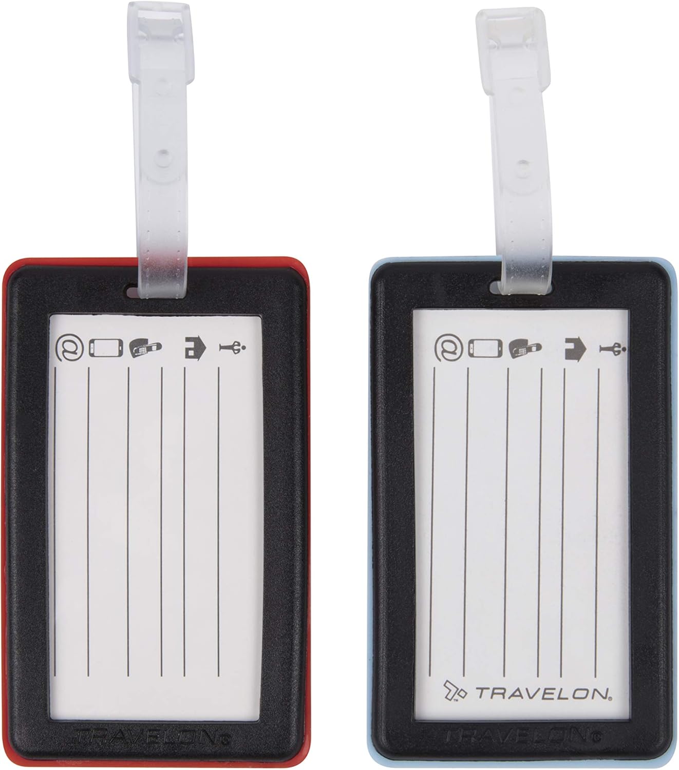  | Travelon Set of 2 Luggage Tags, passport Stamps, One Size | Luggage Tags