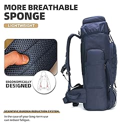 BNMJVJL 70L Hiking Backpack Military Tactical