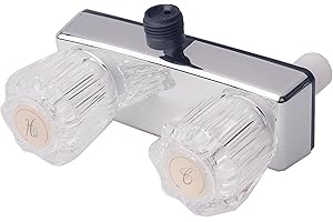 LAGUNA BRASS Builders Shoppe 3220ACP RV/Motorhome Replacement Non-Metallic Two Handle Shower Faucet Valve Diverter Chrome Finish