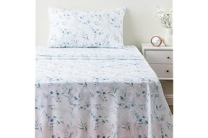 Bunnikins & Clover Twin Sheet Set 3 Piece for Kids, Extra Deep Pocket Fitted Sheet, Breathable Durable Bedding Set with Moder