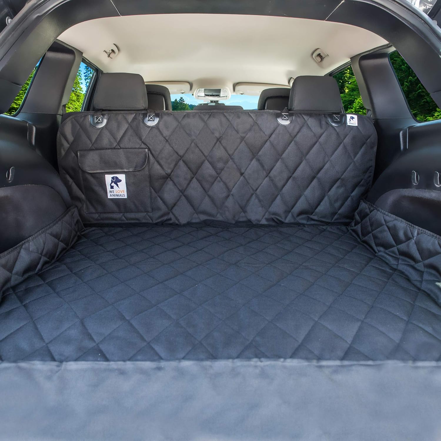 Dog Cargo Liner for SUV, Van, Truck & Jeep - Waterproof, Machine Washable, Nonslip Pet Seat Cover with Bumper Flap will keep your vehicle as clean as ever - XL, Universal Fit - BONUS Carry Bag : Pet Supplies