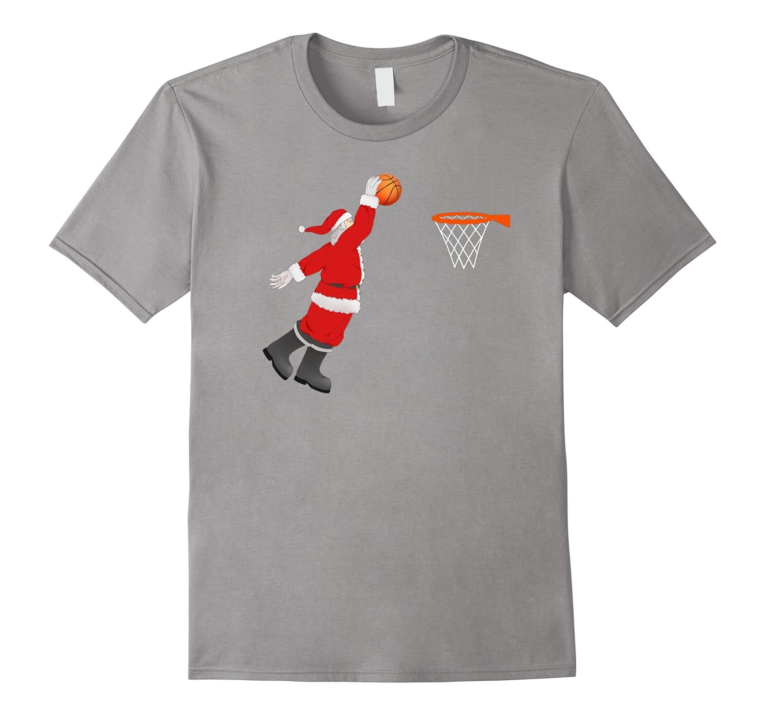 Basketball Santa Christmas Shirt - Santa Sports Tshirt-Rose