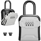 Puroma Key Lock Box for House Keys Combination Lockbox with Code, 1 Gray | For Contractors Guest Realtor Security Storage, Apartment Doorknob, Resettable, Weatherproof, Combination, High-capacity